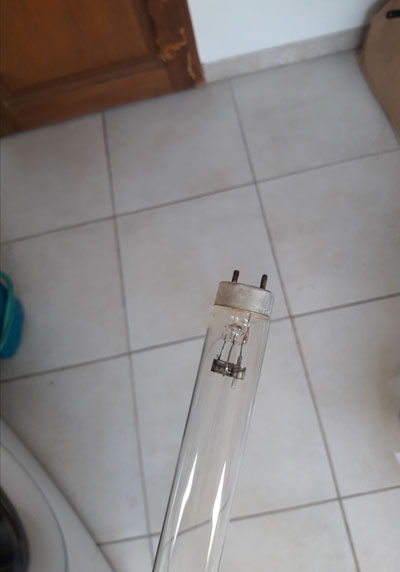 Remplacement de la lampe UV et du tube quartz à Simiane.